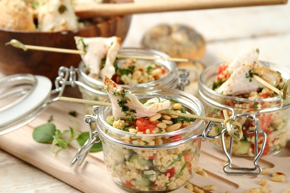 Tabbouleh z kaszą jaglaną i kurczakiem