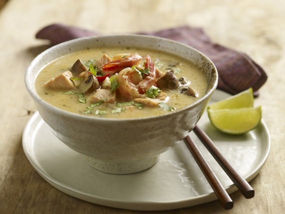 Tajska zupa z owocami morza