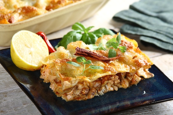 Włoska lasagne z owocami morza