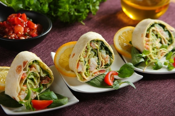 Tortilla z krewetkami