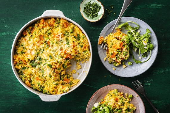 Zapiekanka z kaszą jaglaną