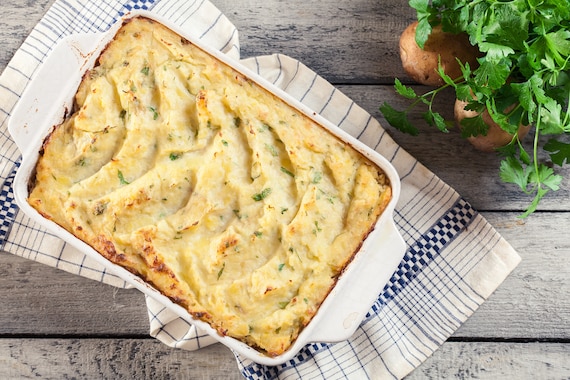 Zapiekanka z kiszonej kapusty i mięsa mielonego