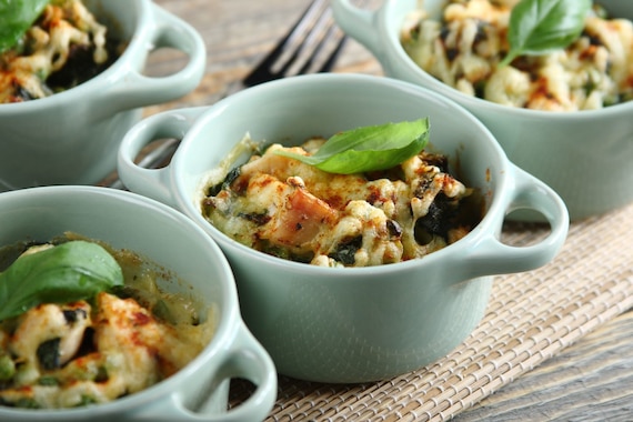 Zapiekany kurczak z zielonymi warzywami