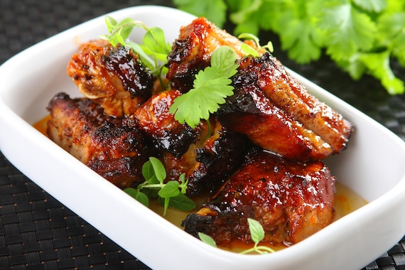 Żeberka w marynacie miodowo- musztardowej