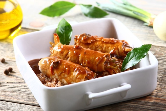 Zrazy schabowe duszone w cebulce