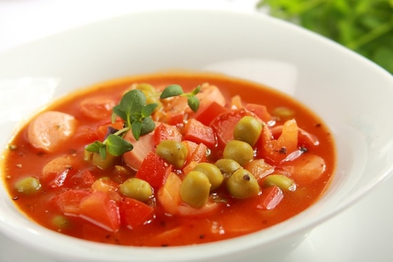 Zupa z papryki i parówek