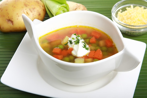 Zupa z zielonego groszku