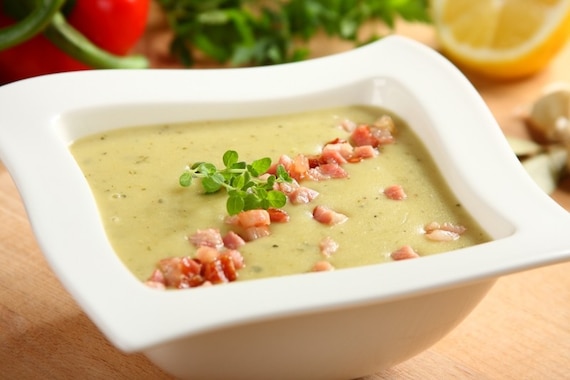 Zupa ziemniaczano - porowa z boczkiem