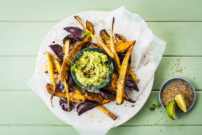 Guacamole z grillowanymi warzywami