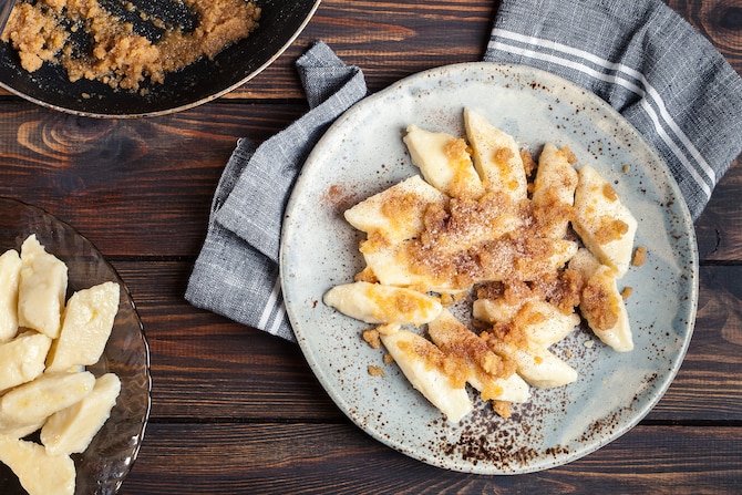 Pierogi leniwe z mąką ziemniaczaną