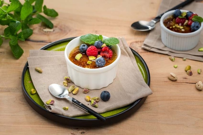 Pistacjowy Crème brulee