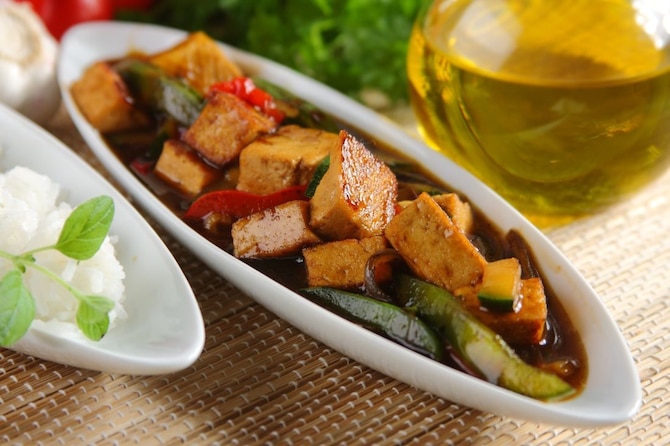 Tofu z cukinią