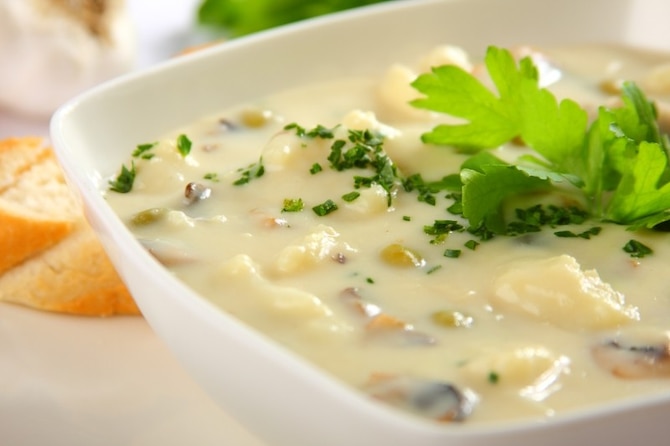 Zupa pieczarkowo – kalafiorowa