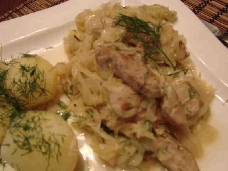 Schab z kapustą