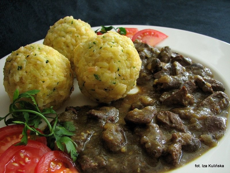 Serca w sosie curry