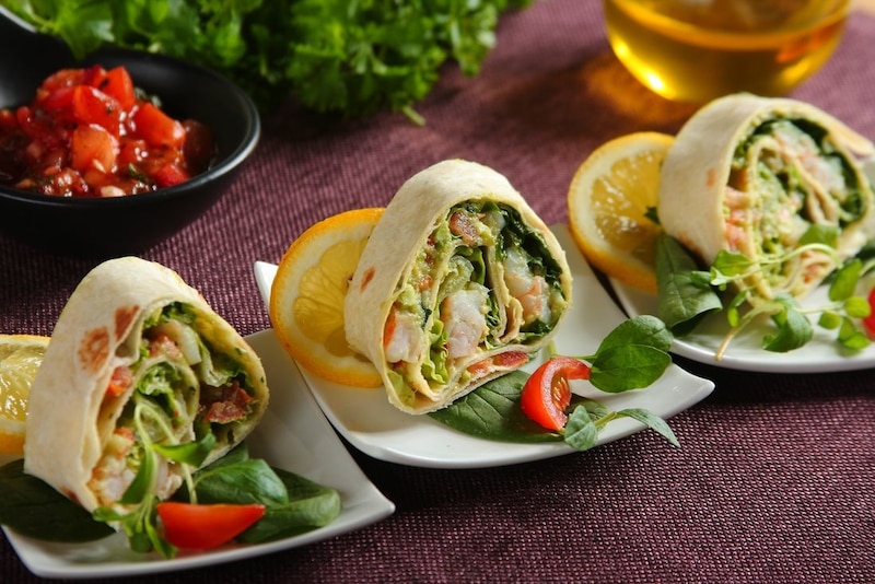 Tortilla z krewetkami