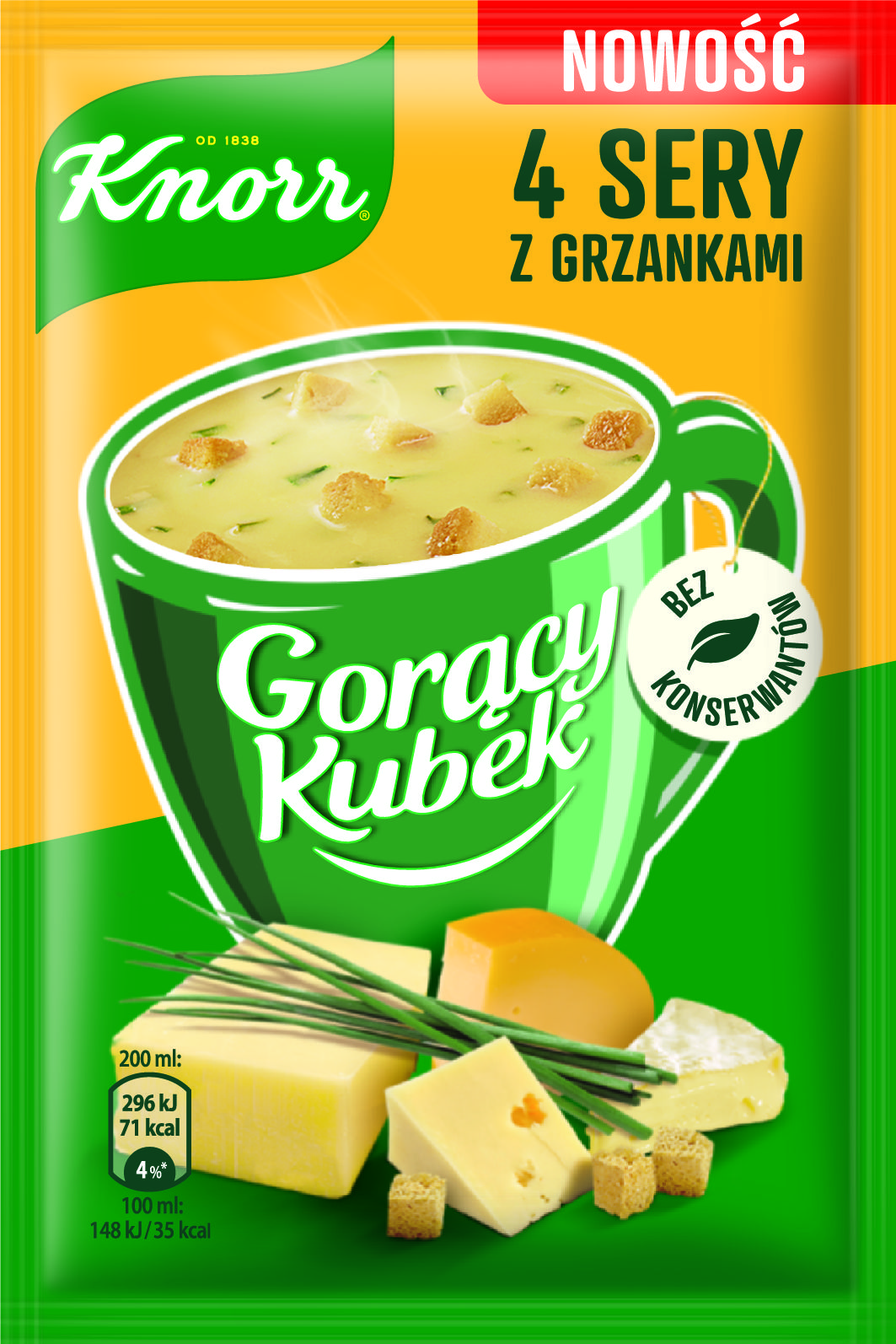 Knorr Gorący Kubek 4 sery z grzankami