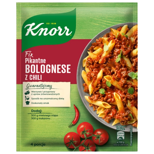 Knorr Fix Pikantne Bolognese z Chili